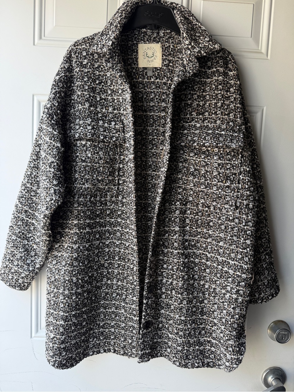 Tweed Open-Front Coatigan Shacket